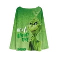 thumbnail image 4 of Christmas Shirts for Women 2025 Xmas Tree Graphic Long Sleeve Tops Green Large, 4 of 4