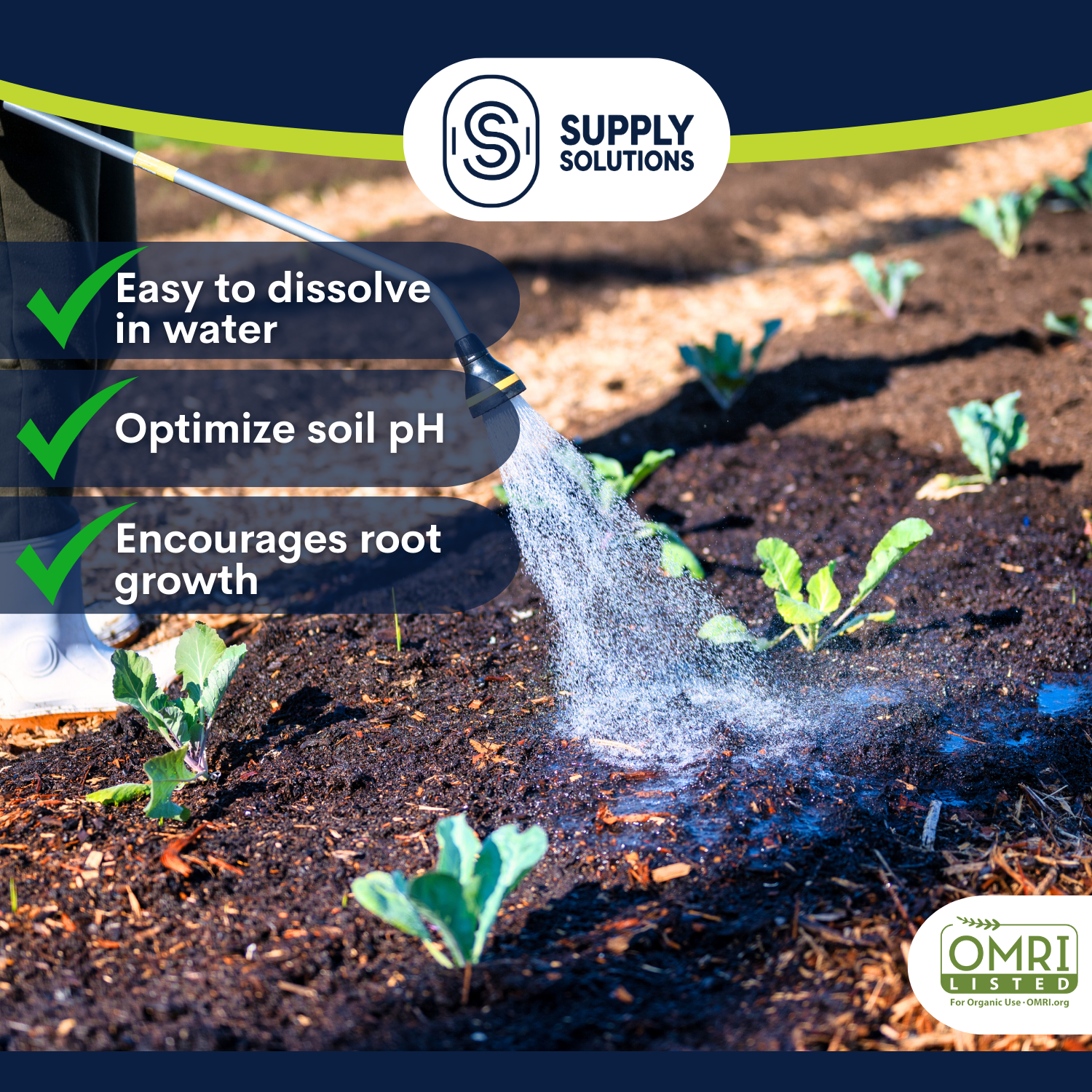 Supply Solutions Gypsum Powder for Soil - Promotes Root Growth for Mushrooms Soil Aerator Calcium Fertilizer - Pure and Soluble Soil Conditioner for Clay Soil and Lawn (5lbs)