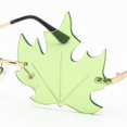 thumbnail image 7 of Hzzsbu Maple Leaf Shape Sunglasses, Rimless Sunglasses for Women Men, Funny Irregular Sun Glasses UV Protection Retro Frameless Funky Eyewear Party Glasses, 7 of 7