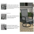 thumbnail image 5 of Clihome Teslin Iron Frame Swivel Dining Chair (Set of 2) Grey, 5 of 5
