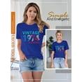 thumbnail image 5 of SLADYGLO Women Letters Print Crew Neck Short Sleeve T-Shirt, 5 of 7