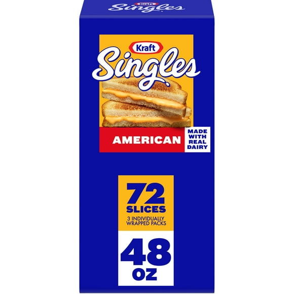 Kraft Singles American Cheese Slices, 72 Ct Box