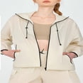 thumbnail image 2 of LYMAYTER Women's UPF 50+ UV Sun Protection Lightweight Athletic Running Zip Up Hoodie Outdoor Jackets S-XL, 2 of 9