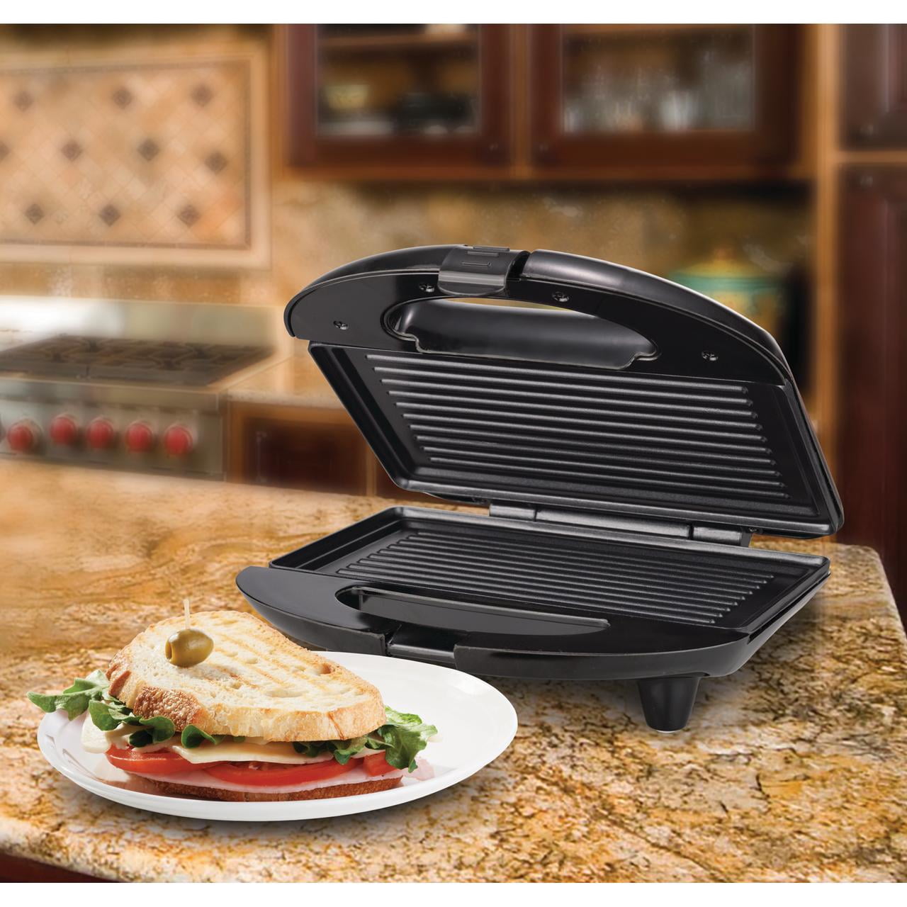 Brentwood Nonstick Panini Press & Sandwich Maker (Black), TS-246PT