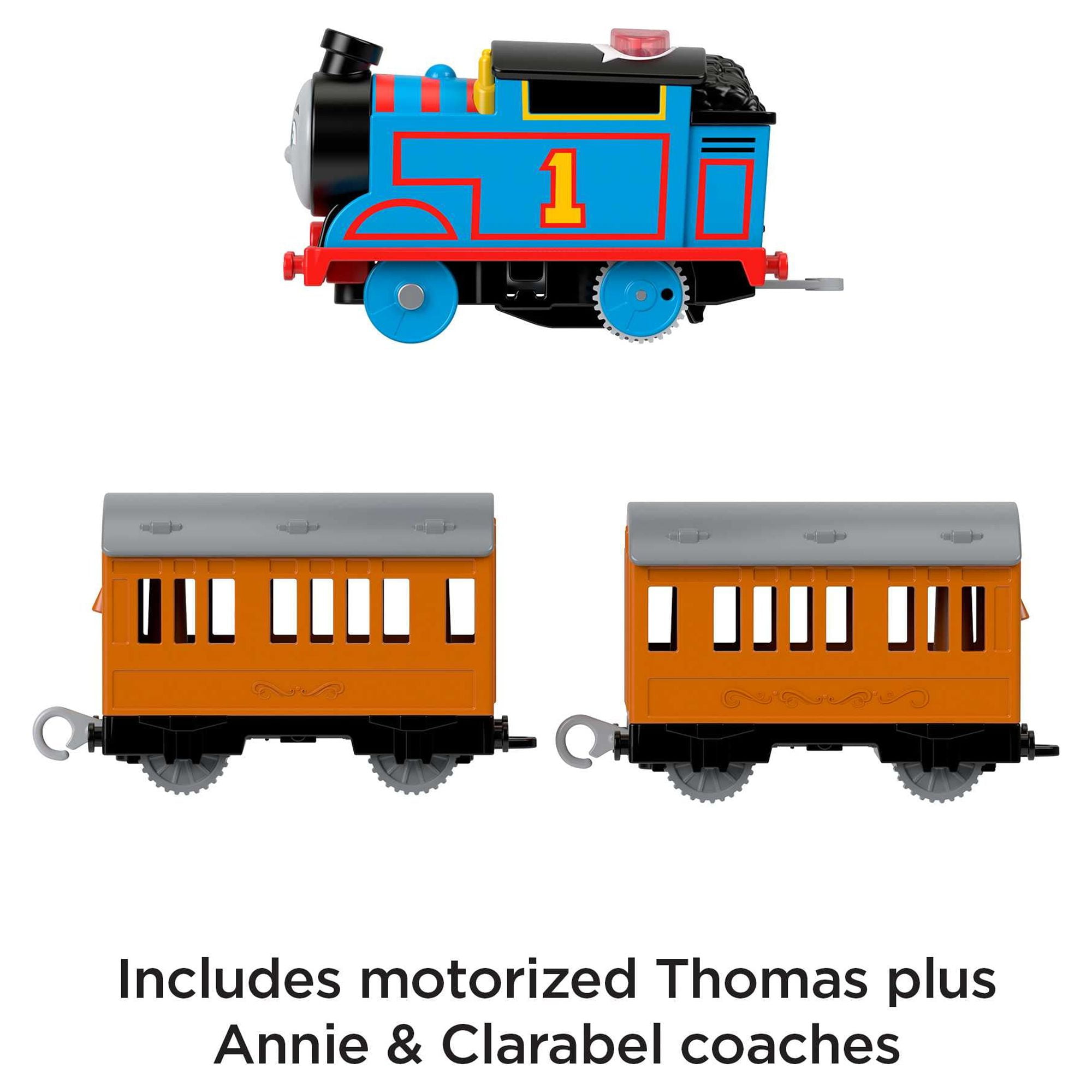 Thomas & Friends Talking Thomas with Annie & Clarabel Motorized Toy Train with Sounds & Phrases