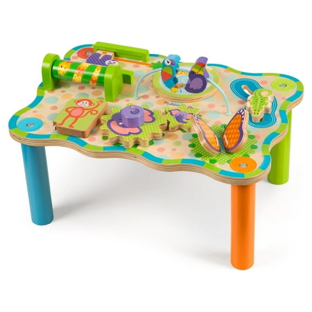 UPC: 0000772301220 | Melissa & Doug First Play Children’s Jungle Wooden Activity Table for Toddlers