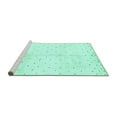 thumbnail image 2 of Ahgly Company Machine Washable Indoor Square Solid Turquoise Blue Modern Area Rugs, 4' Square, 2 of 4