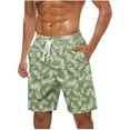 thumbnail image 2 of PNTUTB Hawaiian Summer Men's Fashion Printed Casual Loose Drawstring Comfortable Beach Shorts with Pockets, 2 of 6