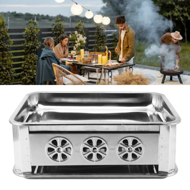 2.2-4.4lb Fish Baking Pan, Rectangular Stainless Steel Fish Grill for Commercial Home Use, with Charcoal Alcohol Grilled Fish Pan
