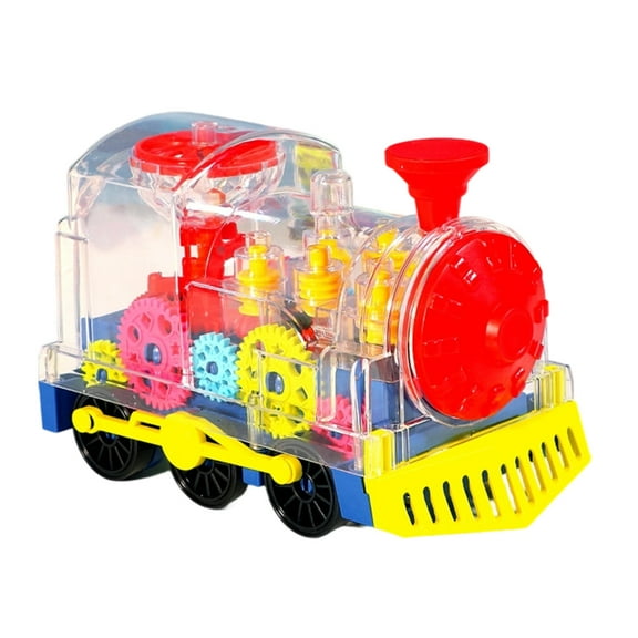 Musical Light Up Train Toy for Boy Girls Interaction Gear Car Toy with Music