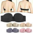 thumbnail image 3 of 1pcs Bra Push Up Clear Back Straps Wedding Party Invisible Bra Strapless Padded, 3 of 5