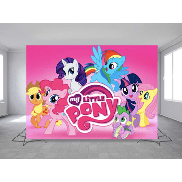 birthday backdrop, my little pony,  birthday decoration, wall poster, unicorn theme, kids party girl decor