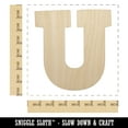 thumbnail image 2 of Letter U Uppercase Fun Bold Font Wood Shape Unfinished Piece Cutout Craft DIY Projects - 6.25 Inch Size - 1/8 Inch Thick, 2 of 7