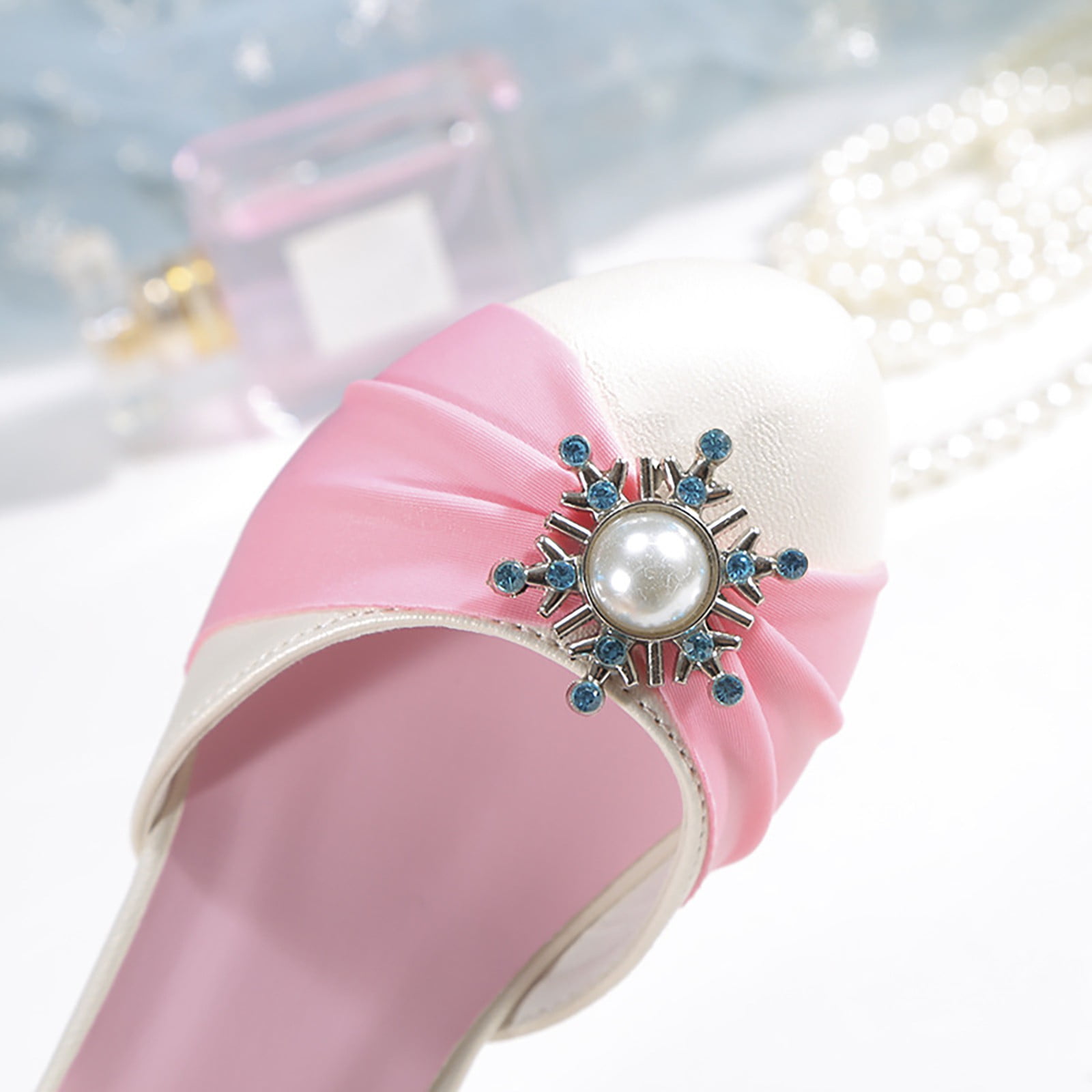 Chaussures De Princesse Scintillantes à Talons Bas – Idéales Pour Mariage, été, Anniversaire Ou Demoiselle D’honneur