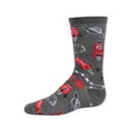 thumbnail image 4 of MeMoi Boys' Rocket Ship Rayon from Bamboo Crew Socks - Boys - Male, 5-6, Charcoal, 4 of 8