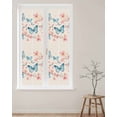 thumbnail image 2 of Window Privacy Film Vintage Spring Stained Glass Window Film Decorative Sun Block Window Cover Rustic Summer Blue Butterfly Pink Floral Window Clings Static Adhesive Sticker for Bathroom 29.5"x118", 2 of 7