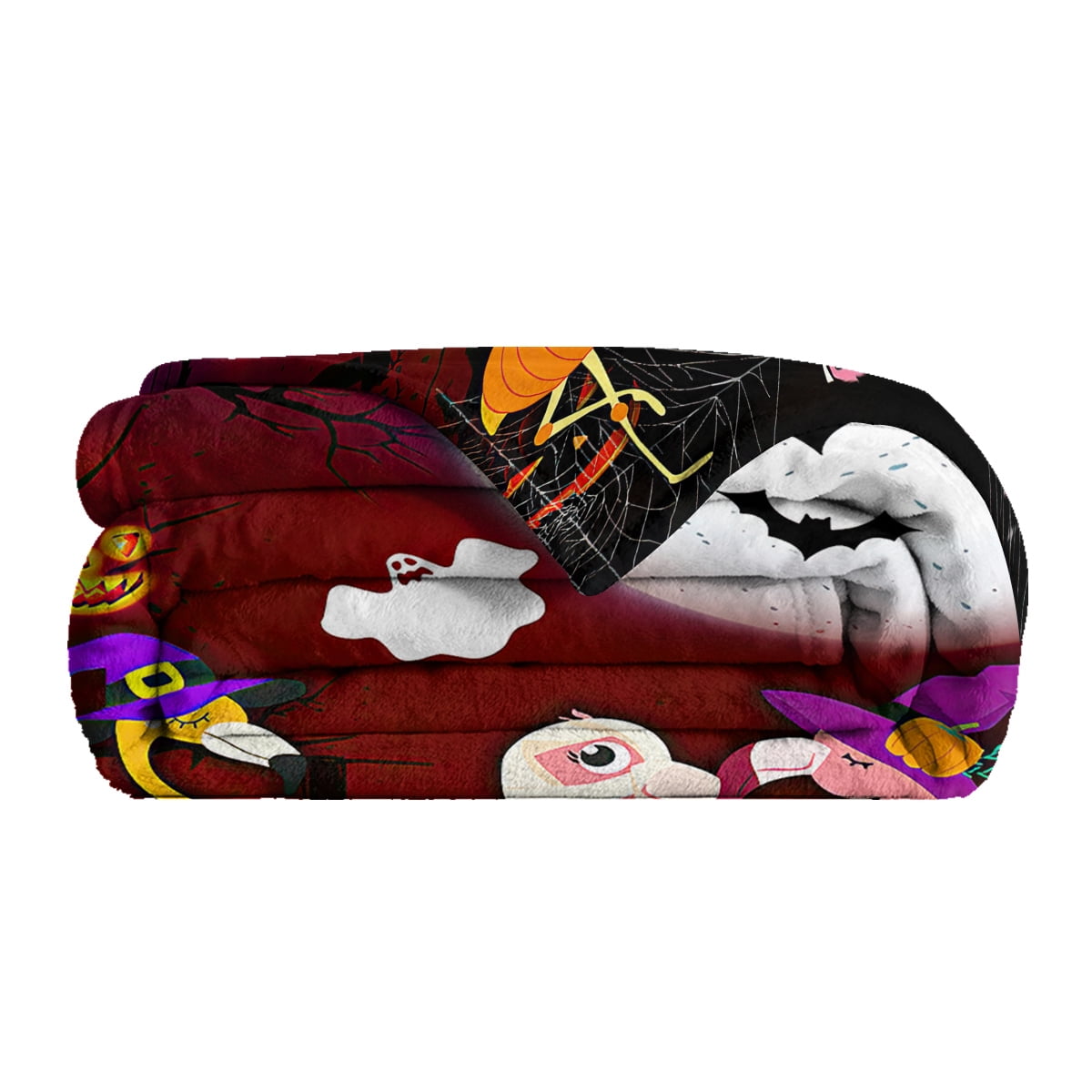 Halloween Cartoon Flamingo Flannel Blanket - Soft, Scenic, Lightweight, Suitable for Sofa, Office, Bed, Nature, Travel Four-season Gift, Variety 60*80cm