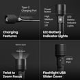 thumbnail image 7 of Feit Electric 6.6" Long Range Rechargeable LED Flashlight, 7 of 7