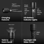 Feit Electric 6.6 Long Range Rechargeable LED Flashlight