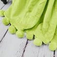thumbnail image 3 of Home Soft Things Pompom Throw - Oasis Green - 50" x 60", 3 of 6