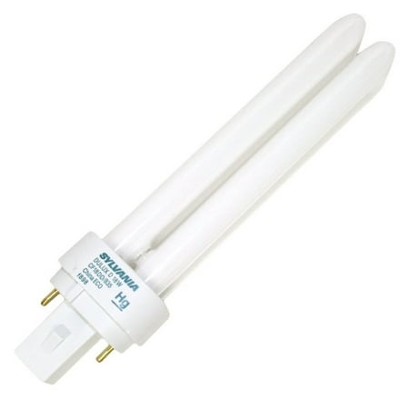 

Sylvania 21110 4-Pack CF18DD/835/ECO 18-Wat Double Tube Compact Fluorescent Light Bulb 3500K 1150 Lumens 82 CRI T4 Shape G24d-2 Bi-Pin Base