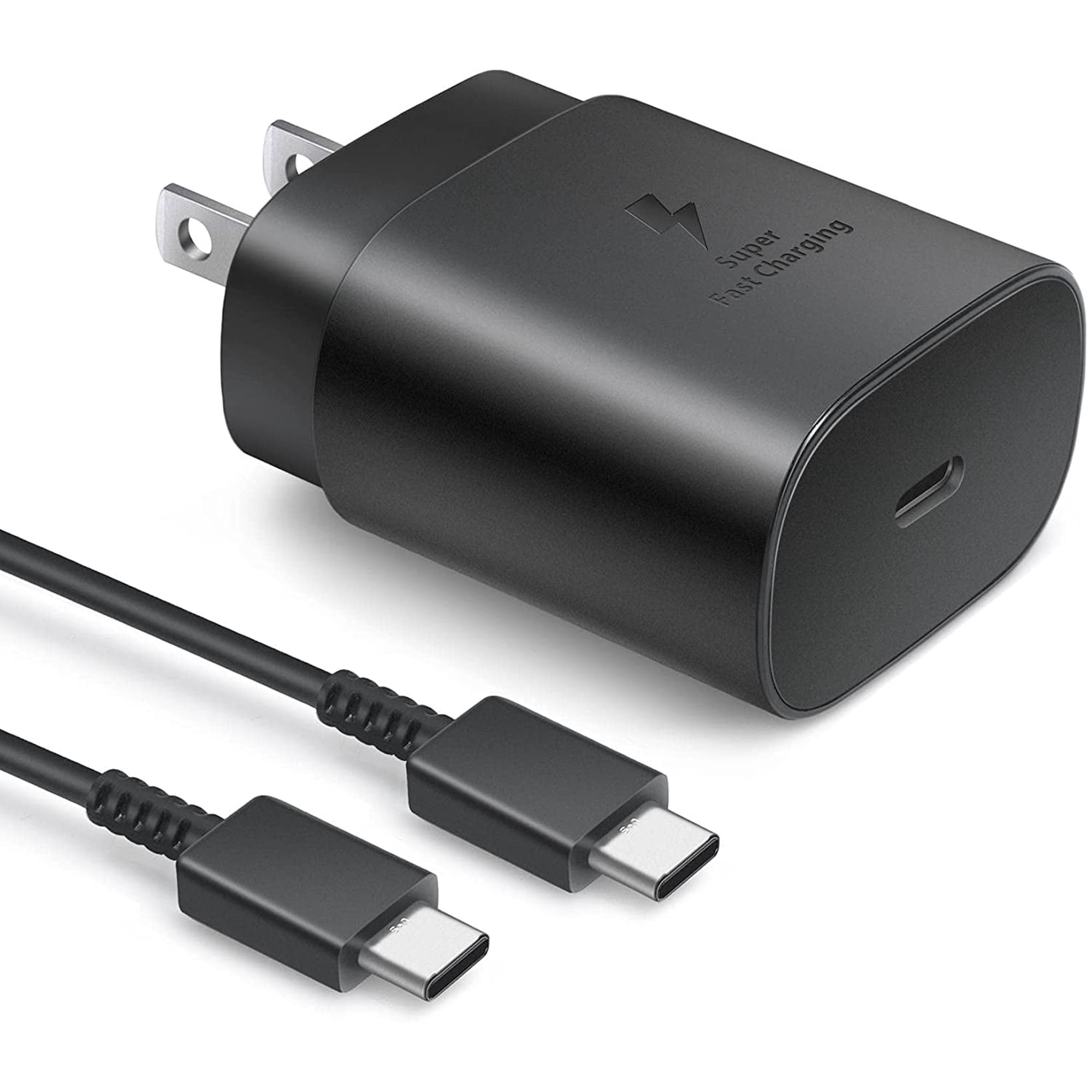 Samsung Galaxy A71 5G Original 25W USB-C Super Fast Charging Wall Charger Set - Black