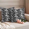 thumbnail image 2 of Black Mushrooms Outdoor Waterproof Pillow Covers, Fall Retro Botanical Farmhouse Country Decorative Square Throw Pillowcase Sofa Cushion Sham for Patio/Couch/Chair, 24"x24" 2 Pack, 2 of 8