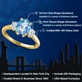 thumbnail image 2 of Gem Stone King 10K Yellow Gold Millennium Blue Mystic Quartz and White Zirconia Engagement Ring for Women | 2.30 Cttw | Oval 9X7MM | Gemstone Birthstone | Size 6, 2 of 6