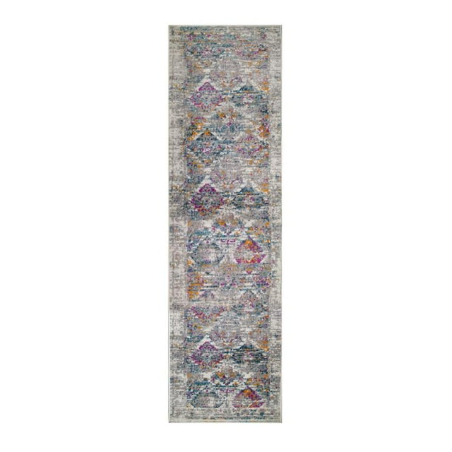 596163 Calian Vintage Patchwork Boho Chic Faded Area Rug Runner 2'2" x 7'7"