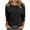 Black, variant on Inleife Womens Shirts Women's Fashionable Solid Round Neck 3/4 Sleeves Casual T-Shirt Tops Blouses