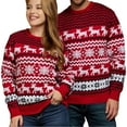thumbnail image 2 of SOMER Men Christmas Sweater Family Couples Warm Thick Casual Knitted Pullover Top Xmas Elk Snowflake Reindeer Sweatshirt for Holiday Party New Year, 2 of 7