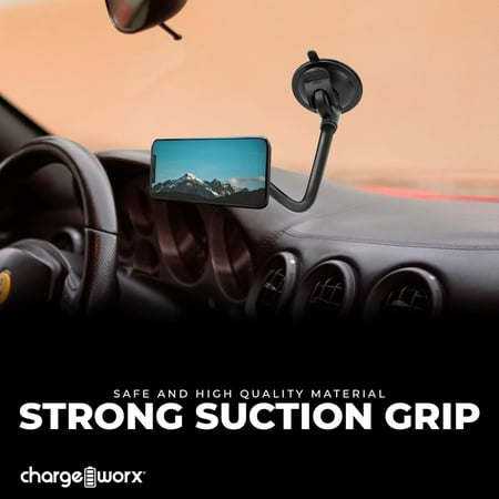 Chargeworx - Arm Neck Suction Cup Mount for Most Cell Phones - Black