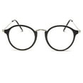 thumbnail image 3 of Oliver Vintage Fashion Round Circle Key Hole Metal Bridge Clear lens glasses Bla, 3 of 7