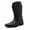 Black, variant on Men's Classic Western Cowboy Boots – Pointed Toe Embroidered Tall Boots with Pull Tabs, 4cm Block Heel, Black & Brown Leather-Look Riding Boots for Men