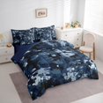 thumbnail image 3 of Feelyou Teens Blue Camouflage Twin Bedding Sets 7-Piece, Camo Abstract Ombre Bedding Comforter Set, Vintage Fashion Style Reversible Sheet Sets, Microfiber Bedroom Decor, 3 of 8