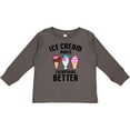 thumbnail image 3 of Inktastic Ice Cream Makes Everything Better Boys or Girls Long Sleeve Toddler T-Shirt, 3 of 5