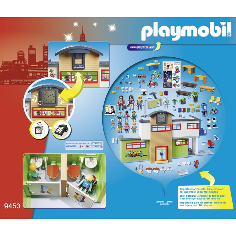  Playmobil Furnished School Building, Multicolor : Everything  Else