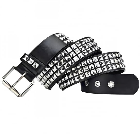 TELOLY Gothic Studded Belt for Women, Punk Grunge Emo Waist Belt, Vintage Alt Streetwear Accessory for Cosplay, Festival, and Casual Wear