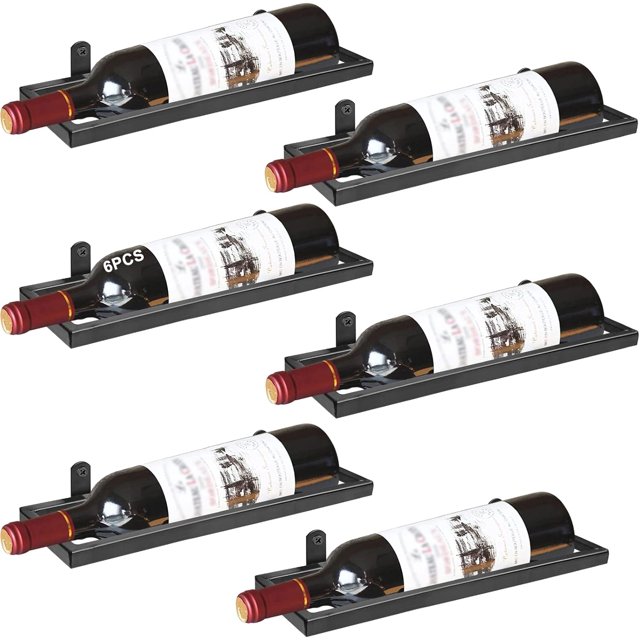 Elegante estante para vino tinto, diseño que ahorra espacio, expositor colgante para botellas de vino, hierro de alta calidad, ideal para la decoración de la barra de la cocina del hogar, adecuado