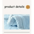thumbnail image 4 of DBOZE Weighted Heavy Korean Mink Fleece Blanket 2 Ply Reversible Super Silky Soft Plush Warm Blanket King Size, Blue, 4 of 9