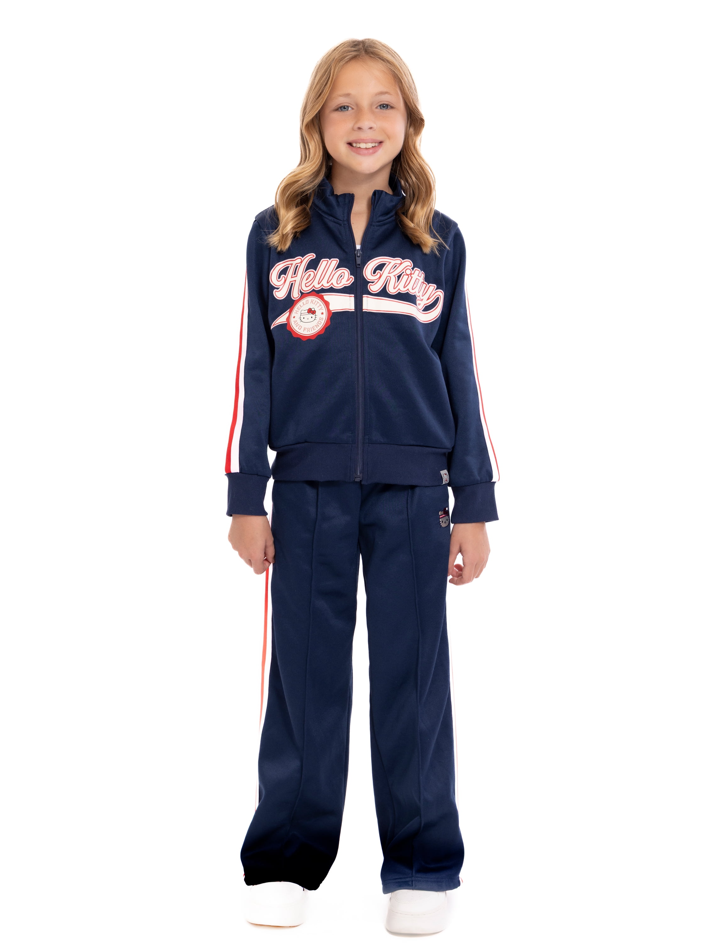 Wonder Nation Hello Kitty Girls Graphic Track Pants, Sizes 4-18