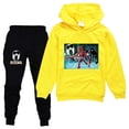 thumbnail image 3 of Suéter con capucha de manga larga para hombres y mujeres adultos, ropa para niños Roblox, puertas, primavera y otoño, 2 piezas, 3 of 4