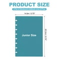 thumbnail image 2 of Uxcell 4 Pair Discbound Notebook Cover, 5.75" x 8.74" Junior Size PP Disc Planner Cover, Blue, 2 of 6