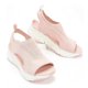 thumbnail image 1 of Sandalias de playa de suela gruesa para mujer, sandalias suaves y anchas con parte superior de cuero para ir de compras, conducir y caminar, 1 of 5