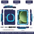 thumbnail image 3 of For Samsung Galaxy Tab Active4 Pro/Tab Active5 Pro 10.1 inch Case, 360 Rotatable Handle Stand, Shoulder Strap, Drop-Proof Design, NavyBlue Blue, 3 of 7