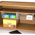 thumbnail image 3 of LinenLoon 2 Pack - Simple Houseware Under Shelf Basket, White, 3 of 4