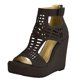thumbnail image 2 of Nuevas sandalias de cuña Zapatos de mujer ahuecados con boca de pez de fondo grueso para mujer Wmkox8yii sa3554, 2 of 7