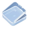 thumbnail image 4 of Portable Plastic Bin Square Transparent Screw Storage Plastic Box with Hinged Organizer Cabinet with Hinged Lid Jewel Case for Cosmetics Crafts Hardware, 4 of 6