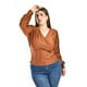 thumbnail image 4 of Blusa escote cruzado Roman Fashion /Tallas Extras, 1883 (Chedron) cafe 36, 4 of 6