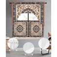 thumbnail image 3 of Boho Southwestern Kitchen Curtains Sets 36 Inch Length with Valance, Orange Blue Traditional Ethnic Classical Swag Valances and Tiers Curtain Set Drapes Swag Curtains for Living Room, Bathroom, 3 of 6